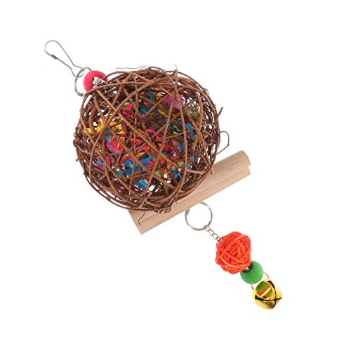 Ipetboom Hängendes Papageien-beißspielzeug Vogel-kauspielzeug Papageien-Spielzeug Vogel-beißspielzeug Hängendes Papageien-Spielzeug Lustiges Vogelspielzeug Zufällige Farbe von Ipetboom