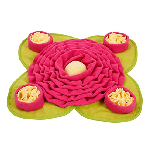 Ipetboom 1stk Spielzeug Decke Für Haustiere Strumpf Schnüffelmatte Spielzeug-Haustiere Snack-fütterungsmatte Slow Feeder Matte Für Hunde Hundefutter Polarfleece Vierblättriges Kleeblatt von Ipetboom