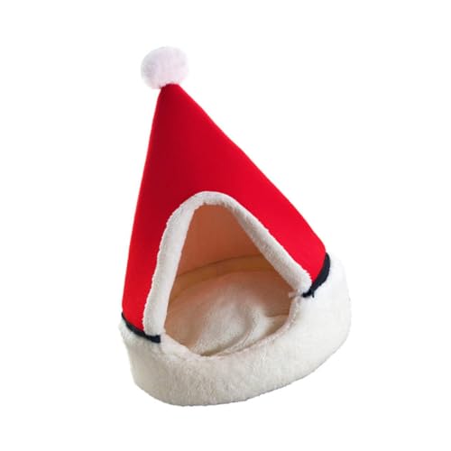 Ipetboom Katzenhausbett 1Stk Weihnachtshaustiernest Haustier Zelt höhle weiches hundebett Hunde Kuscheltier hundekuscheltiere Haustierbett in Weihnachtsbaumform Nestmatte für Haustiere von Ipetboom