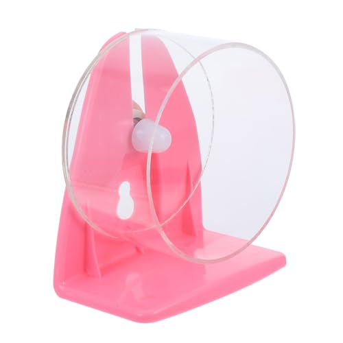 Ipetboom 1 Stück Laufrad Hamster Silent Runner Sportspielzeug Hamster Laufspielzeug Übungsrad Igel Spielzeug Eichhörnchen Spielzeug Haustier Hamster Laufzubehör Kleines Rosa Acryl von Ipetboom