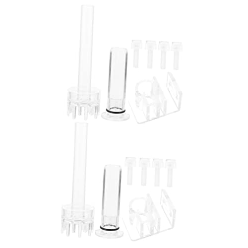 Ipetboom Aquarium 2 Sets Klarer Clip Stabiler Fixator Rohrhalter Acrylschlauch Für Zubehör Wasser Schlauch Transparent Fixierung Vorratsbehälter Fischklemme Rohrhalter Stehen von Ipetboom