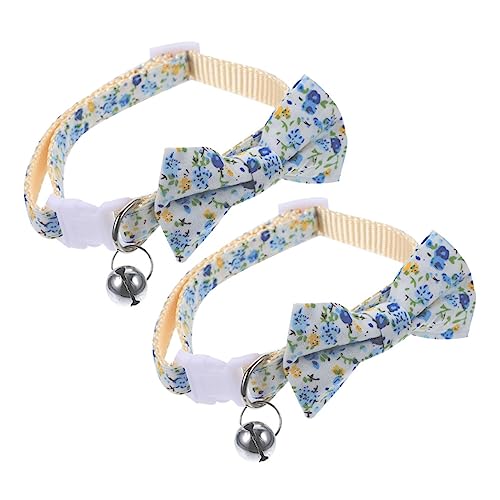 Ipetboom 2st Süßes Katzenhalsband Welpenhalsband Glockenhalsband Für Katzen Türdekoration Kaninchenhalsband Kätzchen Fliege Kätzchen-Fliege Außendekoration Polyester-Nylon Haustier Zubehör von Ipetboom