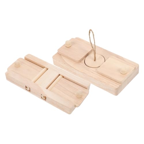 Ipetboom 2St Hamster Spielzeug zur Nahrungssuche Verschleißfestes Chinchilla-Spielzeug Papageienspielzeug Spielzeuge Spielset aus Holz Hamsterkäfig-Layout-Ornament Hamster-Kauspielzeug von Ipetboom