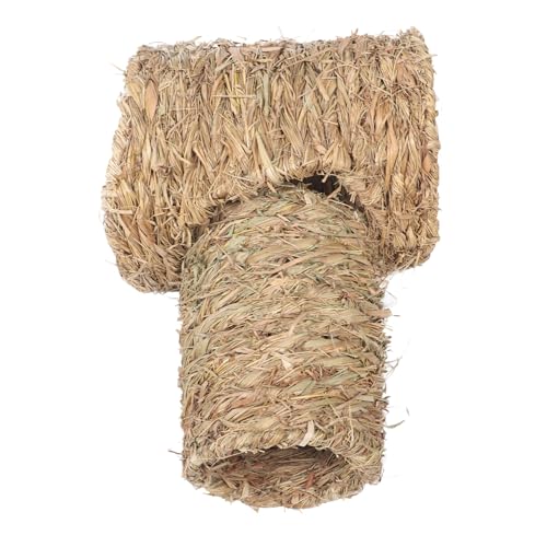 Ipetboom Hamster Stroh Tunnel Versteck Set Guinea Pet Hideout Tunnel Spielzeug Komfortable Stroh Tunnel von Ipetboom