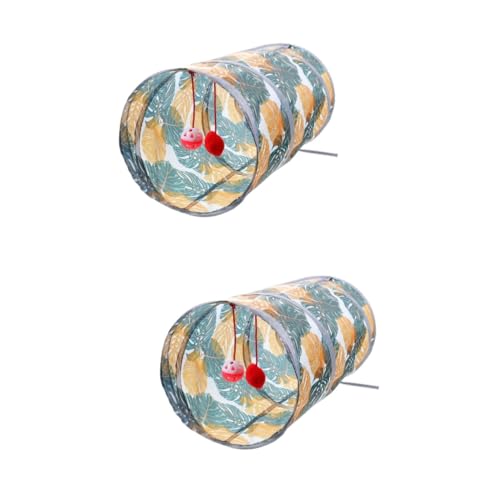 Ipetboom 2St Haustier-Tunnel Katzenrohr Spieltunnel für Katzen im Haushalt Wohnkultur Spielzeuge Interaktiver Katzentunnel entzückendes Kätzchenspielzeug drinnen schmücken Zubehör Polyester von Ipetboom