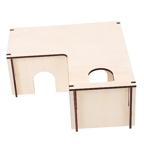 Ipetboom 3 STK Hamsterversteck Versteck für Waldhamster Holzdekor Hasenspielzeug Spielset aus Holz Haustier holznest Haustier schlafhaus Massivholz Hamsternest mehrschichtige Platte von Ipetboom