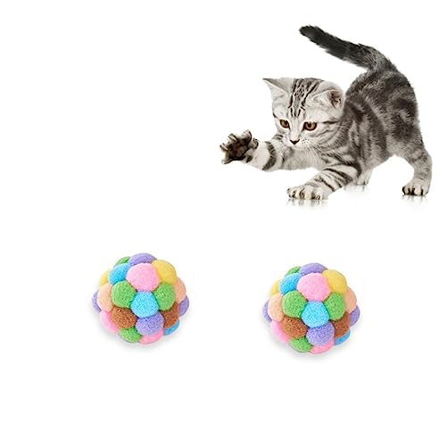 Ipetboom 3st Katze Unterhaltsam Katzenminze-ballspielzeug Interaktives Katzenspielzeug Katze Flauschige Bälle Kätzchen-trainingsspielzeug Spielzeug Für Kätzchen Spielzeuge Kauen Plüschtier von Ipetboom