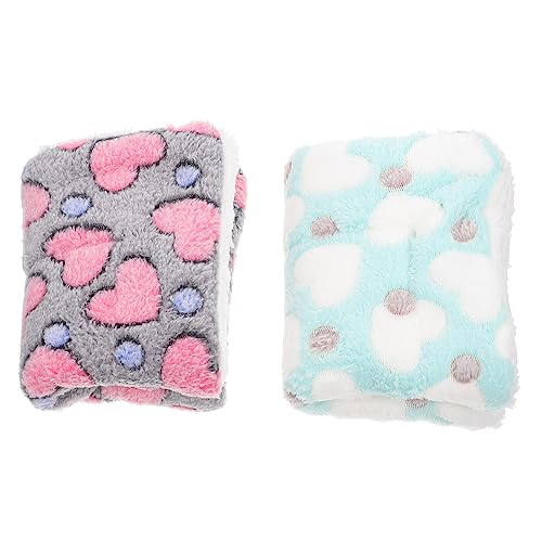 Ipetboom 4 Stück Hamster Pad Kaninchenbett Kaninchen warmes Bett Schlafmatten matratzenschoner Hamster Wärmeunterlage Schlafmatte für Hamster verdicken warme Unterlage Hase Sherpa von Ipetboom