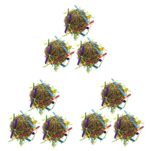 Ipetboom Vogelspielzeug 9 STK Plüschtiere Spielzeug Für Haustiere Spielzeug Für Vogelkäfige Schredder Desktop-Spielzeug Aktenvernichter Beißspielzeug Papageienkäfig Vögel Hölzern von Ipetboom