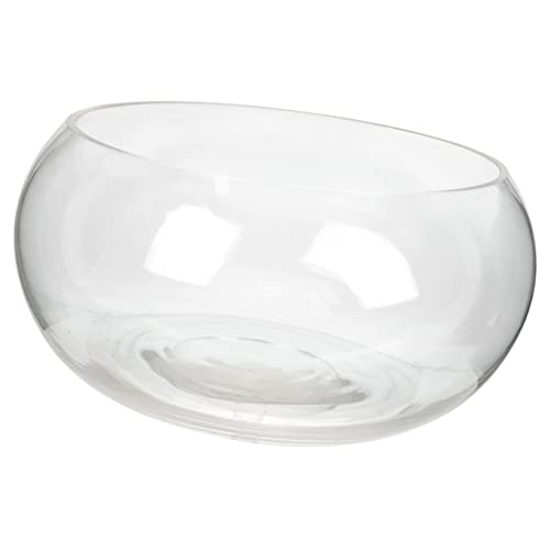 Ipetboom Fischbecken aus Glas Fischglas dekorative Glasschale Terrarien Tischdekoration klare Vasen Vasen Schüsselvase aus Glas Runde Fischschale aus Glas Einfach schmücken Pflanzer von Ipetboom