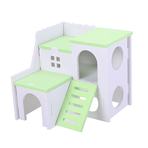 Ipetboom Spielzeuge Hamsternest Hamster-übungsspielzeug Pet DIY Versteck Hütte Holzkäfig Hamsterhauskäfige Kleines Hamsterhaus Guinea Meerschweinchen Hamsterkäfig Hölzern Holzspielzeug von Ipetboom