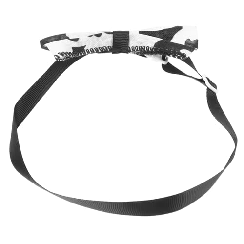 Ipetboom Schickes Haustierhalsband Mit Fliege Und Kuh-Print Hundehalsband Mit Fliege Kätzchenhalsband Dekoratives Haustier-Accessoire Für Den Alltag von Ipetboom