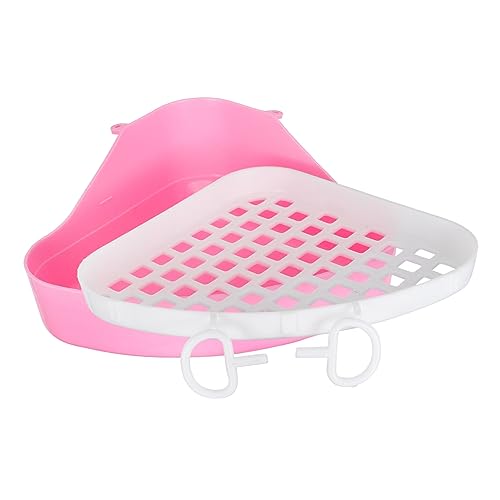 Ipetboom Lebewesen Kasten Kaninchentoilette Hamster klo hasentoilette Hamstertoilette Wurf Haustier töpfchen Häschen Toilette Bettpfanne Toilettenbox Trainer Mülleimer Plastik Rosa von Ipetboom