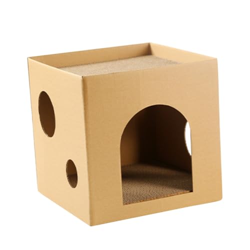 Katzenhaus katzenmöbel Katzen möbel Katzenspielzeug für drinnen katzenschrank Spielzeuge Liegestuhl Heimtierbedarf Haustier Katze Zubehör abgeschlossen Wellpapier Hauskatze Karton von Ipetboom