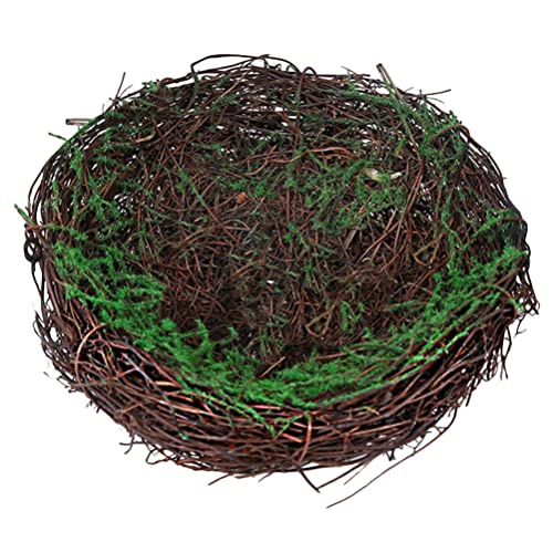 Ipetboom Deko Künstliches Vogelnest Rattan Vogelnest Ostern Rattan Nest Zum Basteln Ostern Party Hochzeit Terrasse Garten Sukkulente Pflanzer Moos Landschaft DIY Terrarium von Ipetboom