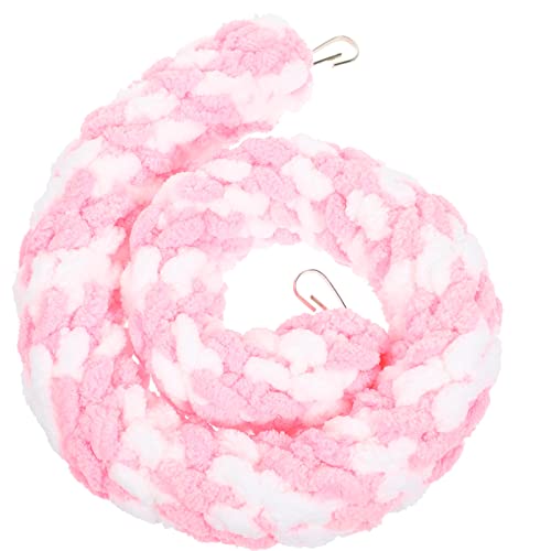 Ipetboom Sugar Glider Kletterspielzeug Rattenschaukel Hängendes Spielzeug Papagei Kletterseil Vogel Sitzstangen Ständer für Kleintiere Zuckergleiter Eichhörnchen Papagei Hamster Zubehör Rosa Weiß von Ipetboom