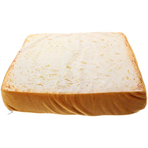 Ipetboom Katzenkissen Tagesbett-Ruhekissen Haushaltsstuhlkissen Tagesbett-Matratze Bequemes Kissen Kissen Für Couch Toast Brot Plüsch Hundedekor Toast-Design-Kissen Elastischer von Ipetboom