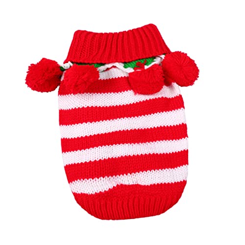 Ipetboom Weihnachtskostüm Für Haustiere Hund Weihnachten Pompom Ball Kostüm Kleidung Weihnachtspullover Für Haustiere Haustier-Pullover Outdoor-haustierweste Weihnachtskostüme Kleiner Hund von Ipetboom