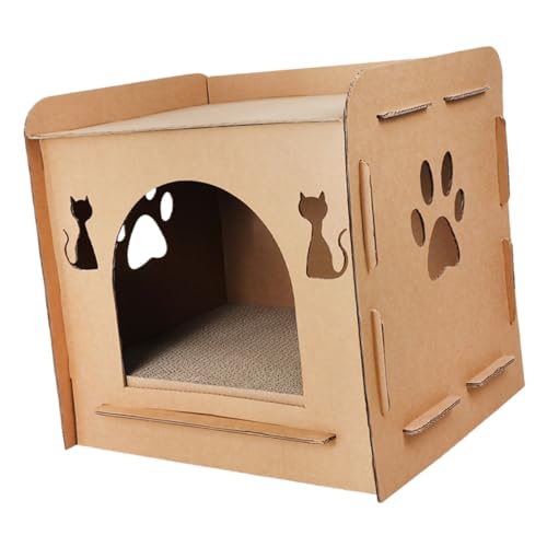 Ipetboom Karton Katze Scratch Scratch Pad Nest Verdickt Wellpappe Haustier-freundliche Design von Ipetboom