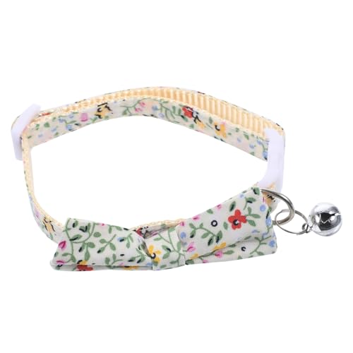 Ipetboom tragbares Hundehalsband Welpenhalsband Katzenhalsband mit Fliege Katzenhalsbänder verstellbares Haustierhalsband Katze Krawatte kleine Sonnenblume Zubehör Polyester-Nylon von Ipetboom