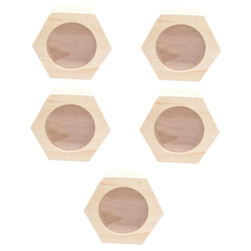 Ipetboom Wohnkultur 5St Hamster- -Chalet Rennmaus Hamster Labyrinth Spielzeuge Spielset aus Holz Haustierzubehör Hamstervilla aus Holz Chinchilla Hamsterhaus Kleiner Käfig Holzhaus hölzern von Ipetboom