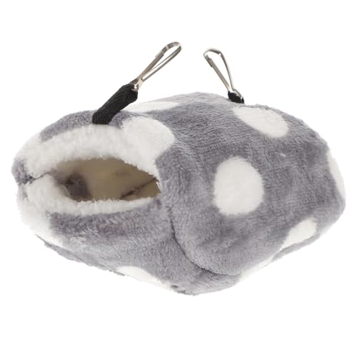 Ipetboom Hamster-hängematte Papageienhöhle Fleece Bett Haken für Eichhörnchen Chinchilla Grau Warm Xs von Ipetboom