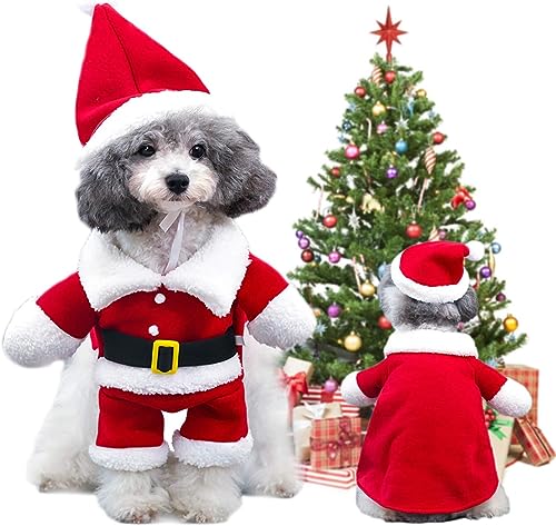 Irayin Weihnachten Haustier Kleidung, Elch Rentier Hund Katze Kostüm, Hunde Katze Weihnachts Kostüm, Welpe Katze Weihnachten Kapuzenmantel, für Kleine Hunde Welpen Schnauzer Teddy Pudel Chihuahua(M) von Irayin