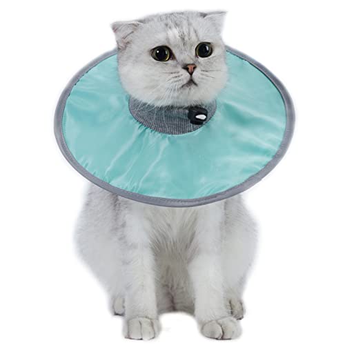 Kegelhalsband für Katzen, stoppt das Lecken, verstellbares, Geripptes Nacken-Erholungshalsband von Irfora