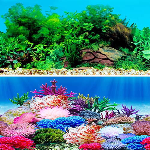 IrisCargo Aquarium-Aufkleber, Aquarium-Hintergrund, PET-Hintergrund, Unterwasser-Poster, Wanddekoration, Aufkleber (G-102 x 50 cm) von IrisCargo