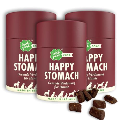 Irish Pure Happy Stomach Verdauungssnacks für Hunde | 300 Stück / 3 x 300g | Probiotika als Leckerli | Darmflora beim Hund stärken | verbesserte Verdauung & Immunsystem | Magenproblemen |100%Natürlich von Irish Pure