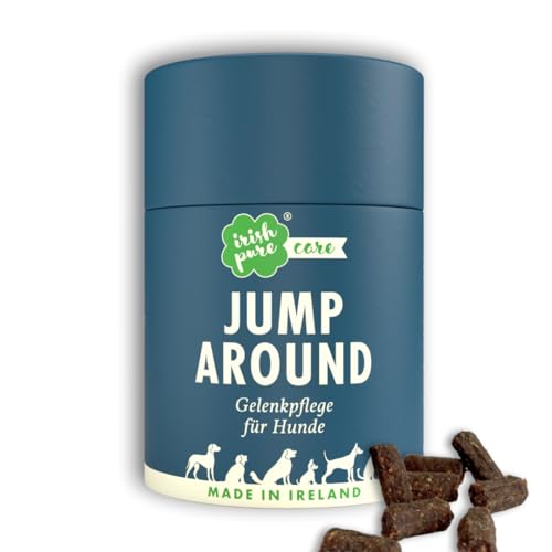 Irish Pure Jump Around Gelenk-Snacks für Hunde | 100 Stück / 1 x 300g Dose | Leckerli statt Gelenktabletten | Unterstützt Knochen und Gelenke | Collagen-Booster | Starke Gelenke | 100% Natürlich von Irish Pure