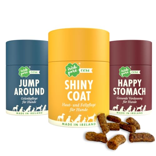 Irish Pure Nahrungsergänzungsmittel Snacks für Hunde | 300 Stück / 3 x 300g Dose | Superfood Kelp-Alge | Leckerlis | Immunsystem | Gelenk, Verdauung und Fellpflege Hundesnacks | 100% Natürlich von Irish Pure