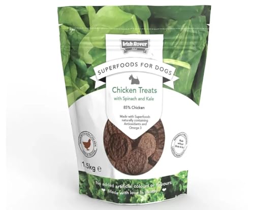 Irish Rover Superfoods Hähnchen-Snack mit Spinat und Grünkohl, 1,5 kg, braun von Irish Rover