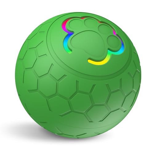 Irishom Spielzeugball für Haustiere – Interaktives Hundespielzeug, Jolly Ball Hüteball für Hunde – Dual-Mode-Design, Radarauslöser, langlebig und sicher, IP54 wasserdichter Typ-C-Ladeanschluss von Irishom