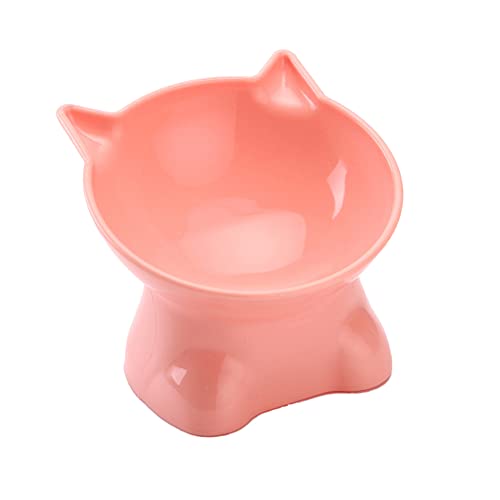 Anti-Tipping Pet Bowl, Dog Cat Feeding Bowl, Raised Puppy Cat Feeder with Stand Tilted, Elevated Kittens Food Water Dishes with Ergonomic 15° Tilted (Pink) von Irrun