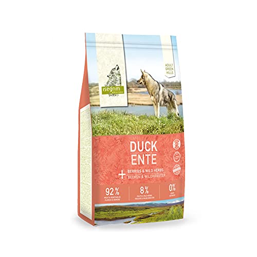 ISEGRIM Hunde-Sack für Erwachsene, Ente + Beeren und Wildkräuter, 3 kg, Hund von Isegrim