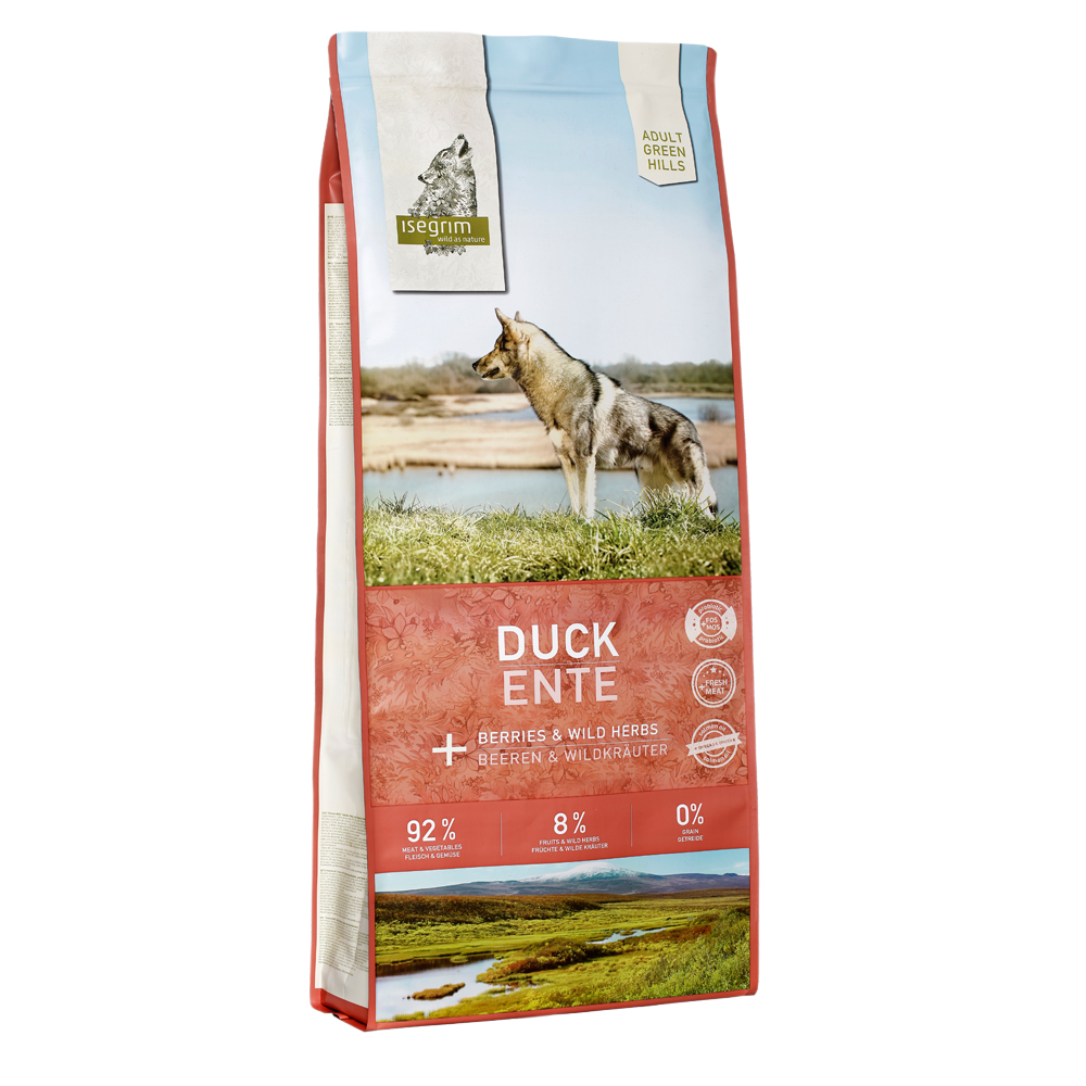 Isegrim Adult "Green Hills" Ente mit Beeren und Wildkräutern - 12 kg von Isegrim