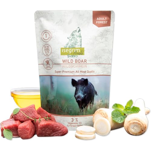 Isegrim Roots Nassfutter für Hunde, 410 g (Schweinefleisch) von Isegrim