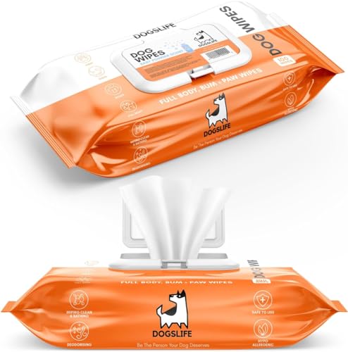 Dogs Grooming Wipes (Einzelpackung, Sanfter Babypuderduft) von DogsLife