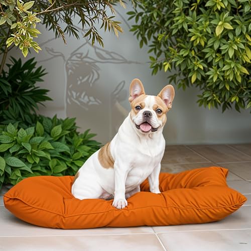 Italian Bed Linen Maxy Gestepptes Kissen für Hunde und Katzen, 60 x 100 cm, Orange von Italian Bed Linen