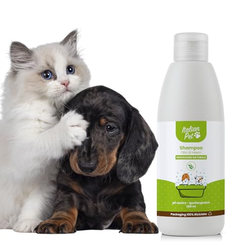 Italian Pet Gebrauchsfertiges Shampoo 250 ml Formel mit Neem-Öl von Italian Pet