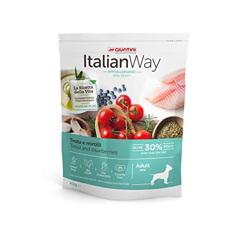 Italian Way Hypoallergenes Hundefutter Ideal Weight Forelle und Blaubeeren - Erwachsene - Mini - 8 kg von ItalianWay