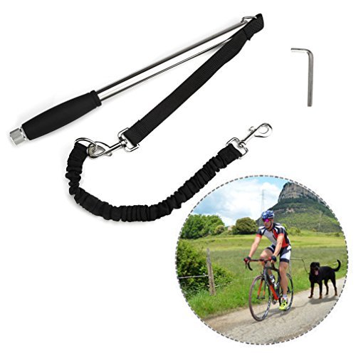 Itian Poppy Pet Dog Fahrrad Leash, Hands Free Bike Training Lead für Hunde, kontrollierte Stabilität, Radfahren, Laufen und Gehen Übung für Sie und Ihren Hund, Schwarz, praktisch und nützlich von Itian