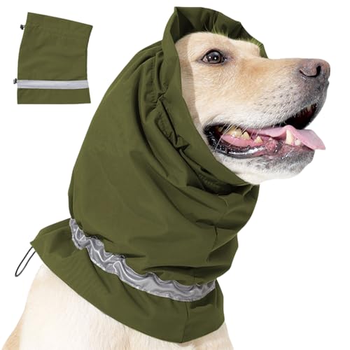 Itkcozcg Dog Calmed Kapuzenpullover, reflektierend, geräuschunterdrückend, Kopfsack, Angstlinderung für Hunde, Hämatom-Heilung von Itkcozcg