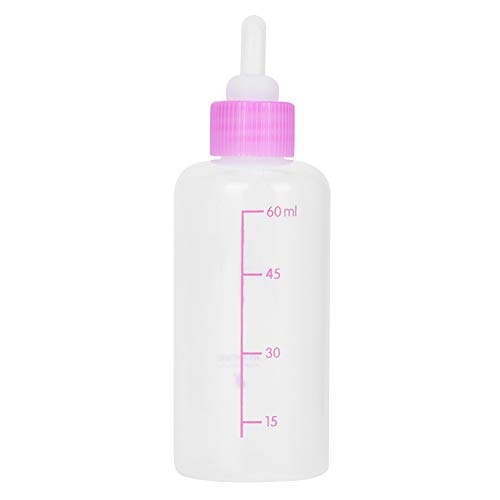 Haustier-Milchflasche, 6-teiliges Set, 60 Ml, mit Reinigungsbürste, für Kleine und Große Haustiere (Rosa) von Itonash