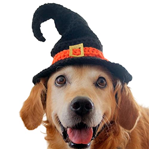 Haustier-Zaubererhut, Hunde-Halloween-Kostüme, Halloween-Haustierhut, Spinne, Fledermaus, Hexenhut, Niedlicher Zaubererhut, Haustierkostüm-Zubehör, Verstellbarer Hut für Hund und von Itonash