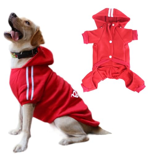 Hunde Hoodies 4 Beine Overall Hundekleidung Pullover Warmes Sweatshirt Baumwolljacke Trainingsanzug für Kleinen Hund Mittlerer Hund Großer Hund Katze von Izefia