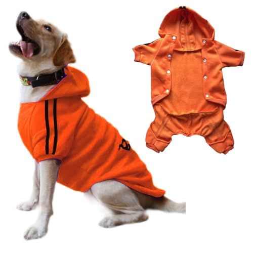 Hunde Hoodies 4 Beine Overall Hundekleidung Pullover Warmes Sweatshirt Baumwolljacke Trainingsanzug für Kleinen Hund Mittlerer Hund Großer Hund Katze von Izefia