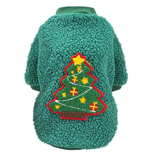 Izefia Hund Pullover Hund Kostüm Weihnachtskleidung Geschenk Fleece Hund Wolle Pullover Winter Warme Pyjamas Weihnachtsvater Rentier Baum Hund Pullover für Kleine Hund Mittlere Hund Katze von Izefia