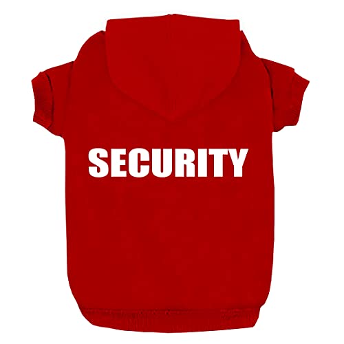 Izefia Hunde Kapuzenpulli Security Rdc Pet Bekleidung Hunde Shirt Wärmer Pullover Baumwoll Jackett Mantel Kleiner Hund Mittlerer Hund (Rot,4XL) von Izefia